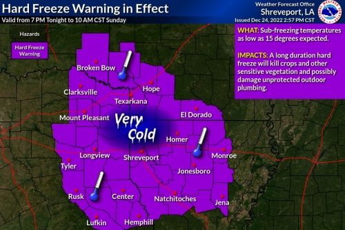 Hard Freeze Warning Tonight | DeSoto Parish Journal